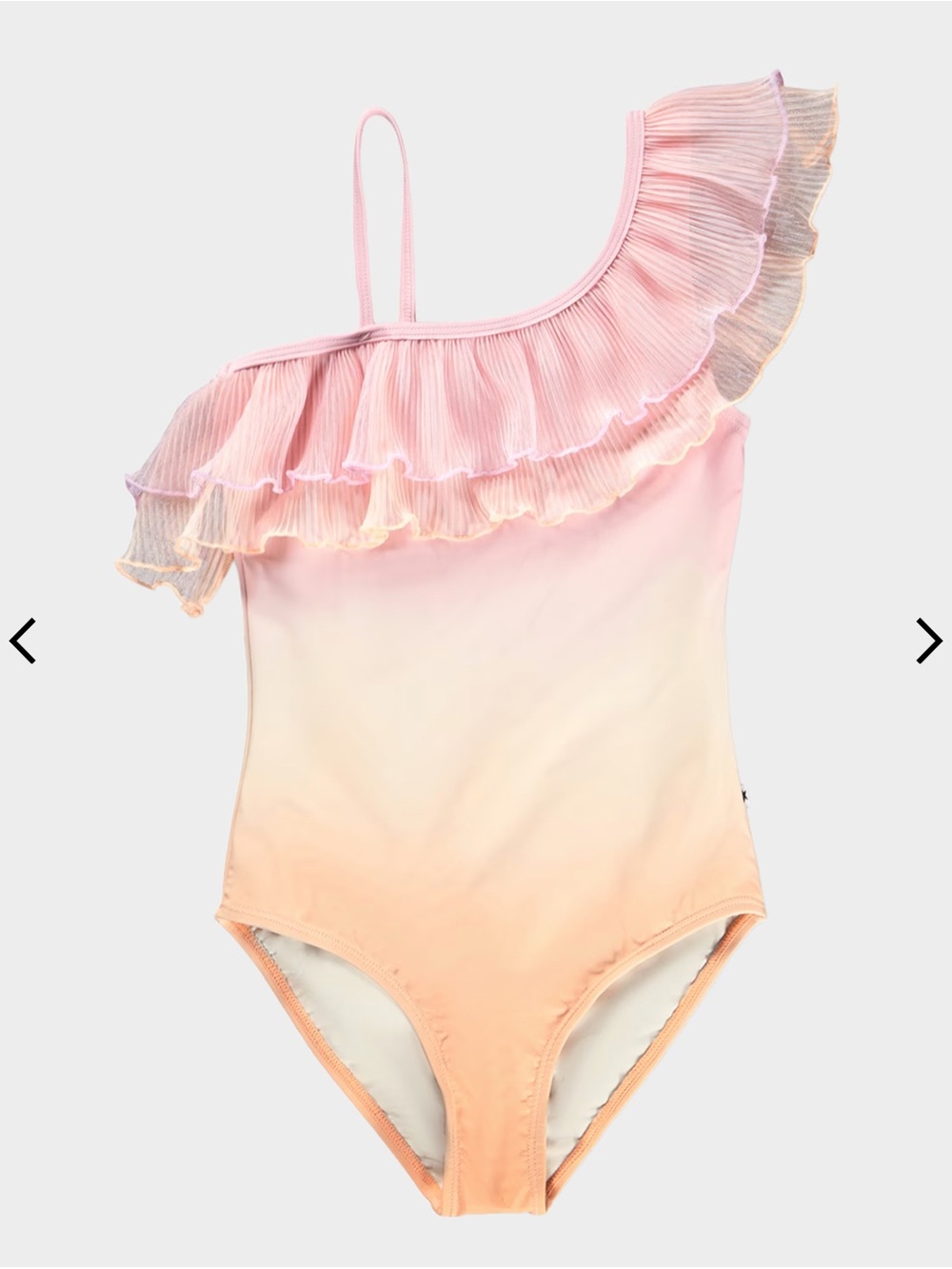 NWT Molo Girl's Nilla Asymmetric-Ruffle One-Piece Swimsuit